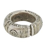 Large Tuareg Marabout Amulet Ring Ethnographic Silver Alloy Size 11 43g – Ethnographic collectible - Africa 