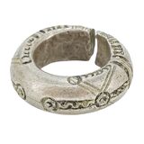 Large Tuareg Marabout Amulet Ring Ethnographic Silver Alloy Size 11 43g – Ethnographic collectible - Africa 