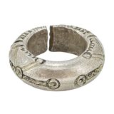 Large Tuareg Marabout Amulet Ring Ethnographic Silver Alloy Size 11 43g – Ethnographic collectible - Africa 