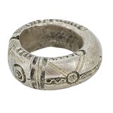 Large Tuareg Marabout Amulet Ring Ethnographic Silver Alloy Size 11 43g – Ethnographic collectible - Africa 