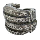 West African Saharan Tribal Snake Ring - Prestige Amulet - Size 7.5 - 52g – Ethnographic collectible - Africa 