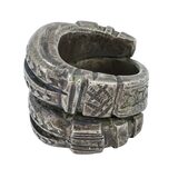 West African Saharan Tribal Snake Ring - Prestige Amulet - Size 7.5 - 52g – Ethnographic collectible - Africa 