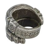 West African Saharan Tribal Snake Ring - Prestige Amulet - Size 7.5 - 52g – Ethnographic collectible - Africa 