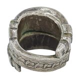 West African Saharan Tribal Snake Ring - Prestige Amulet - Size 7.5 - 52g – Ethnographic collectible - Africa 