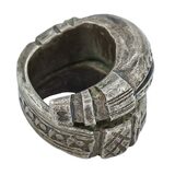 West African Saharan Tribal Snake Ring - Prestige Amulet - Size 7.5 - 52g – Ethnographic collectible - Africa 