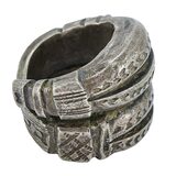 West African Saharan Tribal Snake Ring - Prestige Amulet - Size 7.5 - 52g – Ethnographic collectible - Africa 