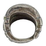 West African Saharan Tribal Snake Ring - Prestige Amulet - Size 7.5 - 52g – Ethnographic collectible - Africa 