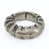 Vintage African Saharan Tuareg Tribal Amulet Ring One Sided Wear Size 10 36g – Ethnographic collectible - Africa 