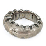 Vintage African Saharan Tuareg Tribal Amulet Ring One Sided Wear Size 10 36g – Ethnographic collectible - Africa 