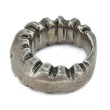 Vintage African Saharan Tuareg Tribal Amulet Ring One Sided Wear Size 10 36g – Ethnographic collectible - Africa 