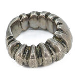 Vintage African Saharan Tuareg Tribal Amulet Ring One Sided Wear Size 10 36g – Ethnographic collectible - Africa 