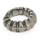 Vintage African Saharan Tuareg Tribal Amulet Ring One Sided Wear Size 10 36g – Ethnographic collectible - Africa 