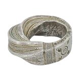 West African Saharan Tribal Ornate Twisted Ring - Prestige Amulet - Size 6.5-7 38g – Ethnographic collectible - Africa 