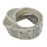 West African Saharan Tribal Ornate Twisted Ring - Prestige Amulet - Size 6.5-7 38g – Ethnographic collectible - Africa 