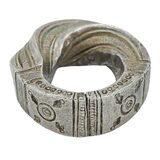 West African Saharan Tribal Ornate Twisted Ring - Prestige Amulet - Size 6.5-7 38g – Ethnographic collectible - Africa 