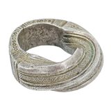 West African Saharan Tribal Ornate Twisted Ring - Prestige Amulet - Size 6.5-7 38g – Ethnographic collectible - Africa 