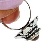 Vintage Mexico Sterling Silver Poison Ring Eagle 3 JFC Tiger Eye Pinky Adjustable – OOAK - Unique one of a kind artisan item