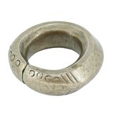 Heavy Tuareg Marabout Amulet Ring Ethnographic Silver Alloy 41g Size 7.5 Field Wear – Ethnographic collectible - Africa 