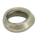 Heavy Tuareg Marabout Amulet Ring Ethnographic Silver Alloy 41g Size 7.5 Field Wear – Ethnographic collectible - Africa 