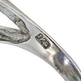Sterling Silver Blue Corundum Double Halo Cocktail Ring Size 7 12.4g – Estate Find