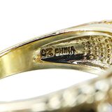 Purple CZ Sterling Silver Wide Statement Band Ring Size 7 – Estate Find