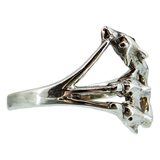 Vintage Three Dolphin Sterling Silver Ring Size 8 Ocean Inspired Whimsical – Vintage item