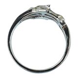 Vintage Three Dolphin Sterling Silver Ring Size 8 Ocean Inspired Whimsical – Vintage item