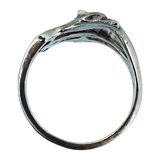 Vintage Three Dolphin Sterling Silver Ring Size 8 Ocean Inspired Whimsical – Vintage item
