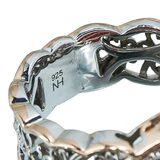 Gems en Vogue Sterling Silver & Coral Filigree Ring Size 6 – Collectible designer item - retired