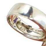 Y2K Sterling Silver Purple Chalcedony Ring – Size 7, Celestial Back, Statement – Estate Find