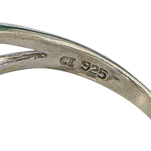 Sterling Silver Open Flower Ring with Heart Motif - Artisan Cast- 3.7G Size 9 image 6