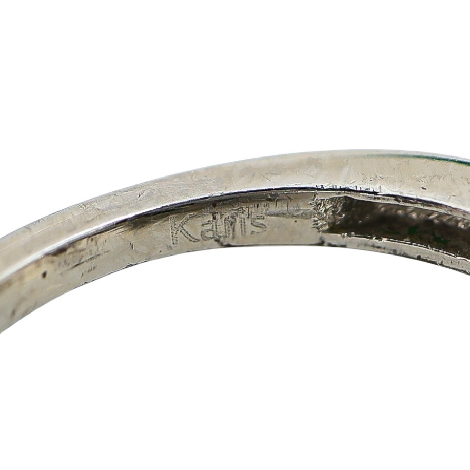 Signed STS Karis Malachite Cabachons Ring - Size 8 -Statement Bold Green Stone Boho image 11