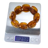 Bakelite Bracelet & Earrings Set Root Beer / Amber Interlocking Puzzle Beads – Rare collectible item 