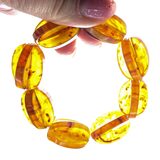 Bakelite Bracelet & Earrings Set Root Beer / Amber Interlocking Puzzle Beads – Rare collectible item 