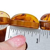 Bakelite Bracelet & Earrings Set Root Beer / Amber Interlocking Puzzle Beads – Rare collectible item 