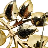 Crown Trifari Gold Tone Sculptural Leaves Full Parure 4 Piece Jewelry Suite Set – Collectible vintage designer item