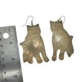 Mexican Folk Art Wedding Necklace Earrings Set With Cats And Chiming Beads – Rare collectible vintage item 