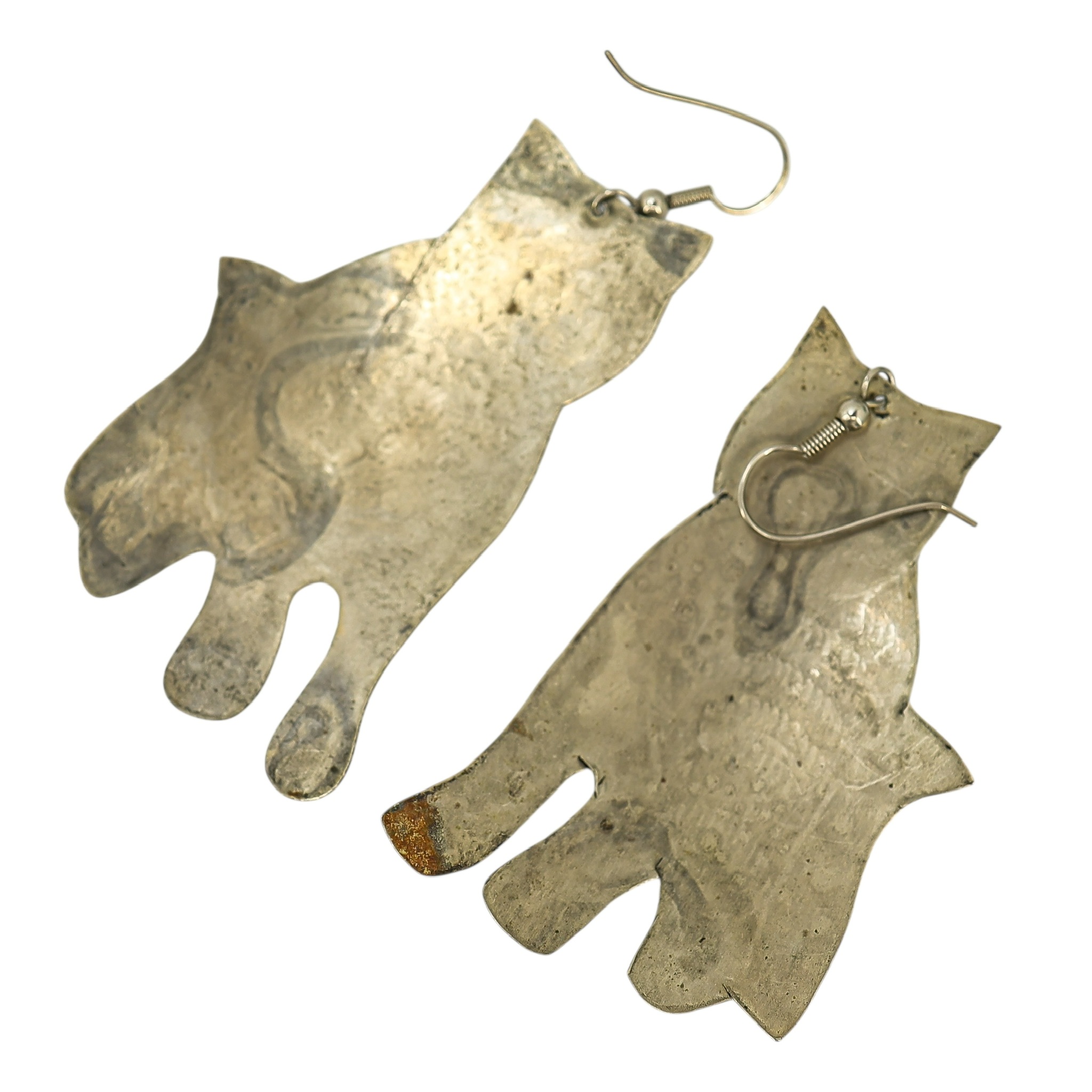 Mexican Folk Art Wedding Necklace Earrings Set With Cats And Chiming Beads image 4