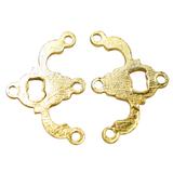 Vintage NOS 3-Strand Gold-tone Connector Findings -  Floral Design – Vintage dead stock item 