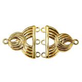 Vintage NOS 3-Strand Gold-tone Connector Findings - Braided Design – Vintage dead stock item 