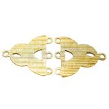 Vintage NOS 3-Strand Gold-tone Connector Findings - Braided Design – Vintage dead stock item 