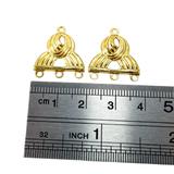 Vintage NOS 3-Strand Gold-tone Connector Findings - Braided Design – Vintage dead stock item 