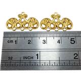 Vintage NOS 3-Strand Gold-tone Connector Findings - Scroll Design – Vintage dead stock item 