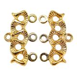 Vintage NOS 3-Strand Gold-tone Connector Findings -  Art Nouveau Style – Vintage dead stock item 