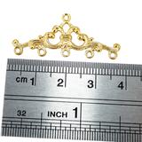 Vintage NOS 5-1 Multi Strand Connector Findings -  Gold Tone Rococo Scroll – Vintage dead stock item 