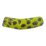 Large 56mm Antique Venetian Millefiori Faceted Elbow Trade Bead Yellow Floral – Rare collectible vintage item 