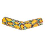 Huge Antique Venetian Millefiori Trade Bead Elbow Green Yellow Red 59mm X 13mm – Rare collectible vintage item 