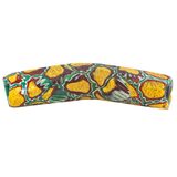 Huge Antique Venetian Millefiori Trade Bead Elbow Green Yellow Red 59mm X 13mm – Rare collectible vintage item 