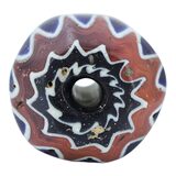 Large Antique 7 Layer Venetian Chevron Trade Bead 37x29mm Antique African Trade – Ethnographic collectible - European glass