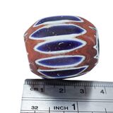 Large Antique 7 Layer Venetian Chevron Trade Bead 37x29mm Antique African Trade – Ethnographic collectible - European glass